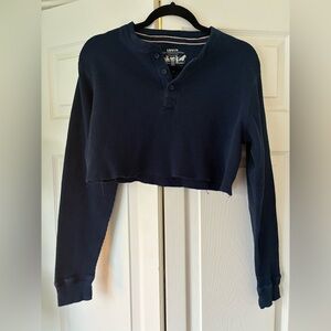 Levi's Navy Cropped Top